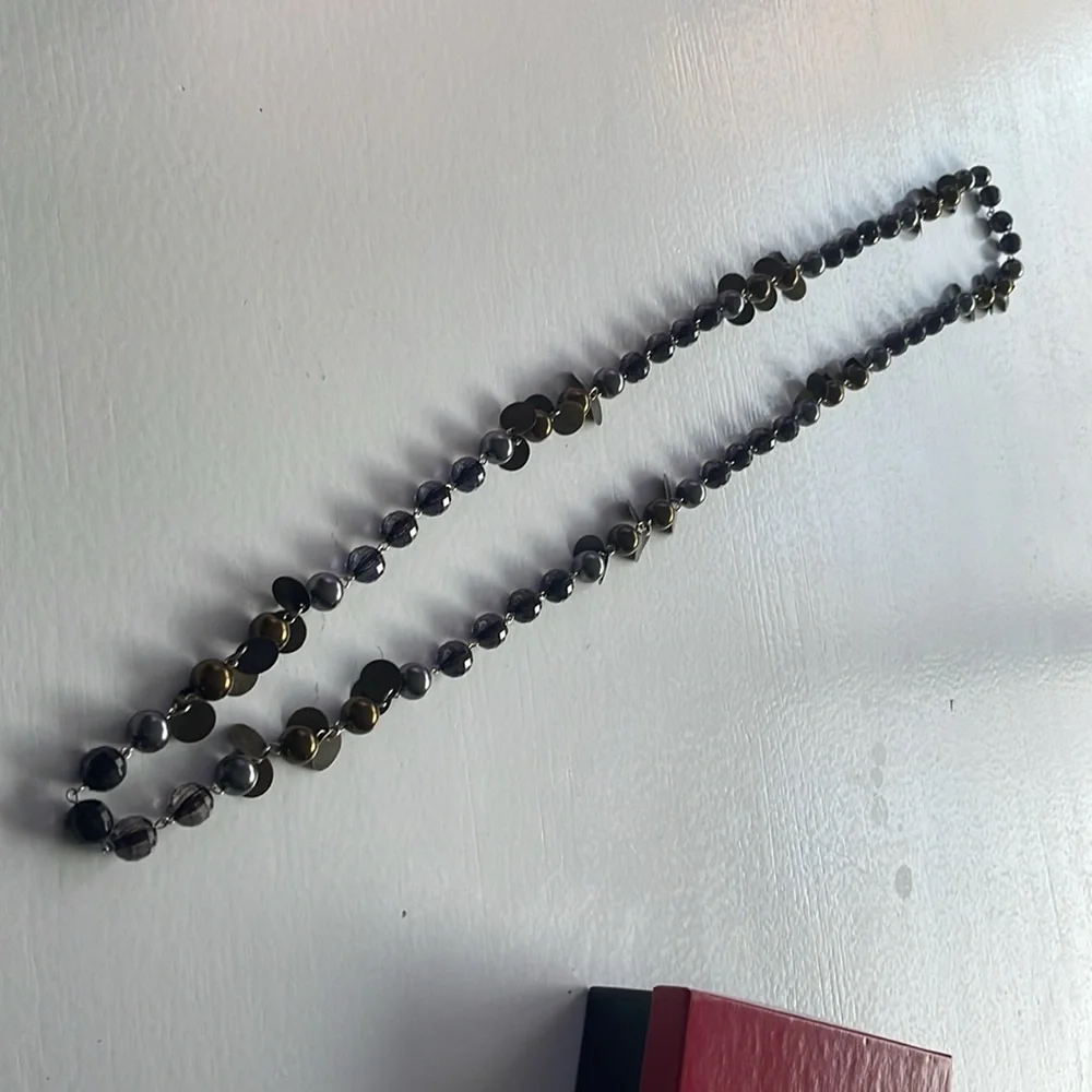 Beaded long necklace